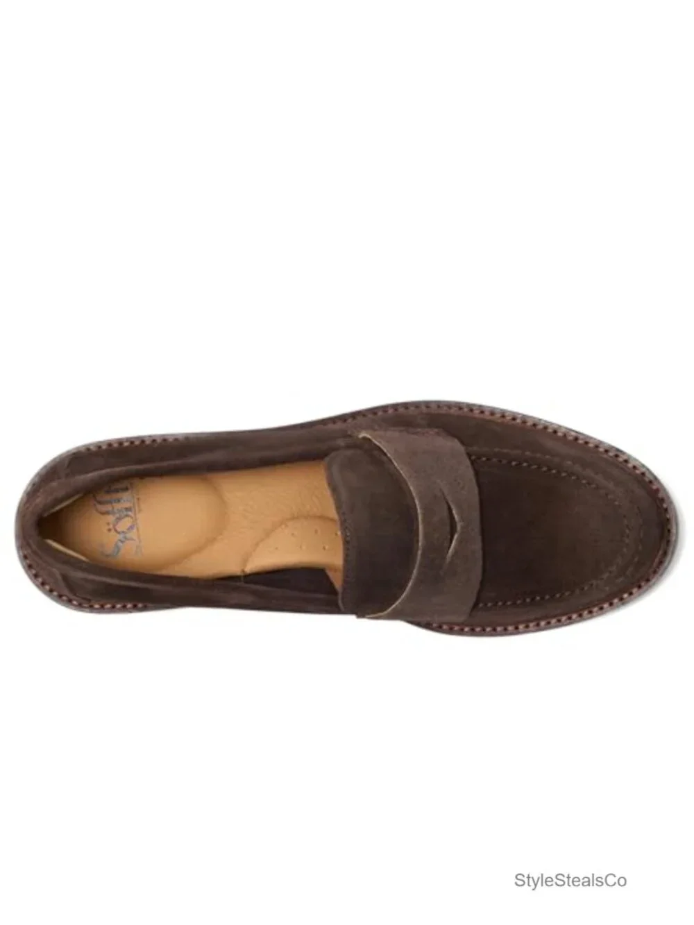 Italian Suede Penny Loafers with Cushioned Insole